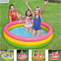 intex bubble bottom inflatable swimming pool 0-3-6 years old baby Flushing bath pool crawling pool