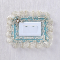 118 model switch sticker for home living room and bedroom fabric lace socket two-on-three-off switch sticker protective cover