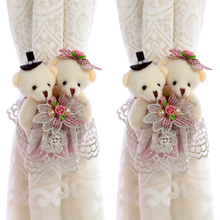 Cute cartoon bear curtain strap European curtain buckle living room bedroom curtain buckle