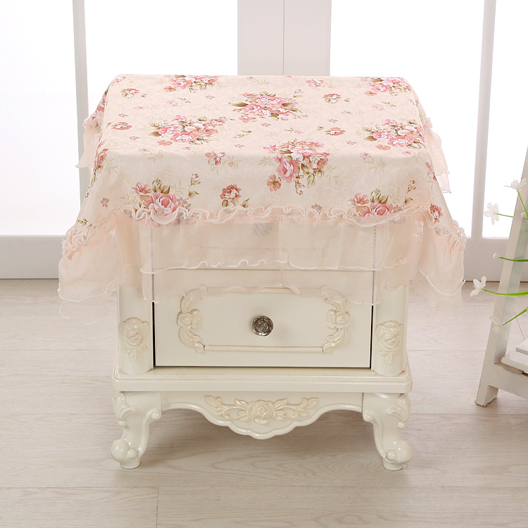 European-style bedside table cover towel bedroom dust cover cloth cover tablecloth refrigerator microwave oven dustproof universal cover towel