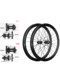 Rujixu 45mm Gravel Road Wheelset 700-45C/32C Disc Brake Wheelset Touring Bike Wheelset 120 Clicks