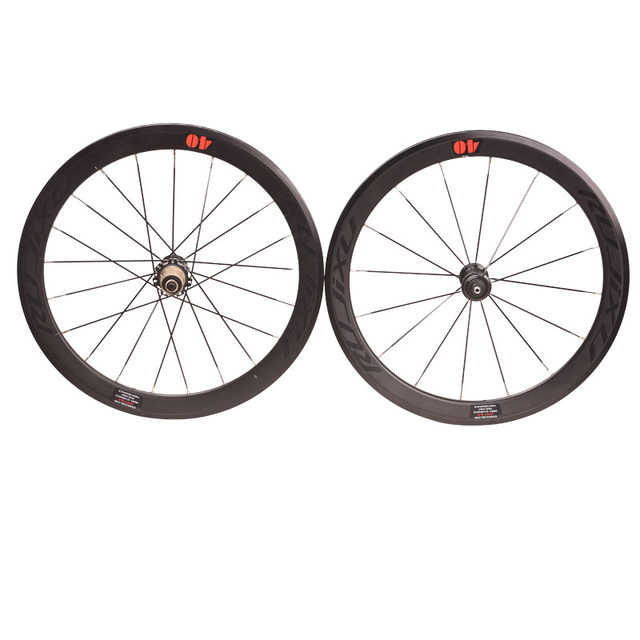 V/Disc Brake Straight Pull Flat Strip 20 Inches 406 451 Pack Carbon Hub 40mm Rim Four Bearing Foldableing Wheel Set