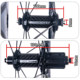 Rujixu 40/50mm High Frame Aluminum Alloy 54t Ratchet Rim Brake Wheelset Wind-Breaking Straight Pull Spokes V-Brake C-Brake Rim Brake