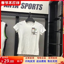 Stop the bar and closing Anta short sleeve T-shirt woman 2021 summer comfortable breathable sports topper woman 15827198