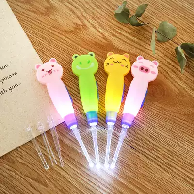 Luminous ear spoon Ear digging spoon Ear steak with lamp Adult children's ear spoon Ear buckle Ear device Ear digging spoon Ear picking tool 1 pack
