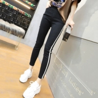 Quần legging nữ mặc màu đỏ với xuân hè 2019 mới mỏng chân mỏng bút chì chín điểm quần ma thuật thủy triều - Khởi động cắt quần kaki nữ