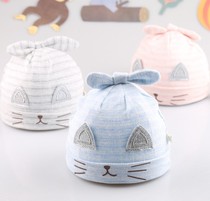  Spring and autumn pure cotton baby round hat newborn fetal hat baby hat Baby baby supplies spring summer and autumn