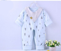  Baby elephant funny ding baby thin cotton one-piece spring and autumn Haiyi baby padded 0-18 months winter cotton newborn clothes