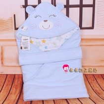  Tongtai spring and autumn quilt newborn thin cotton hug quilt baby three-layer warm hug blanket new spring and summer