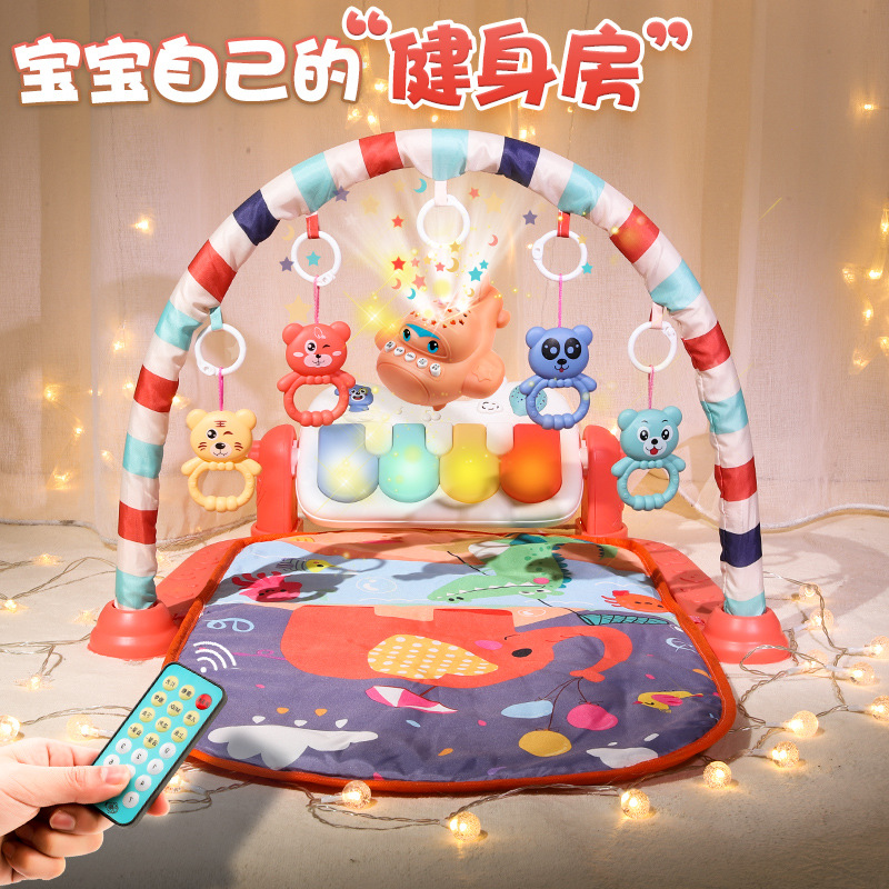 0-3 years old piano fitness rack newborn double-sided multi-functional pedal piano music game blanket toy rattle