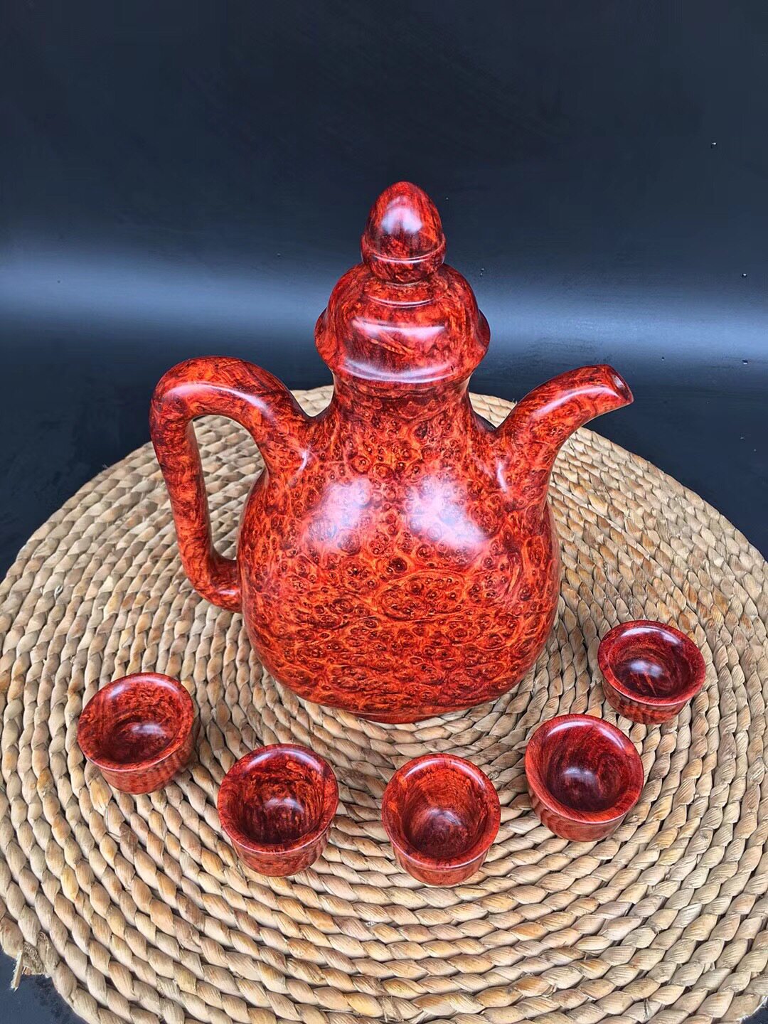 Collection products India Little Leaf Purple Sandalwood General Pot Burst Full of Scar Tea Cup No Parquet Handicraft Swing Accessories High-end Gift