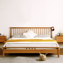 Mercer Wood Industry Nordic Windsor Bed Double 1 m 8 master bedroom 1 5m log full wood bedroom cherry wood furniture