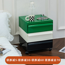 Net Red Cabinet Medieval SILENT WIND BED HEAD CABINET INS MOBILE CONTAINING MINIMALIST CREATIVE SMALL CABINET MINI SIMPLE SIDE CABINET