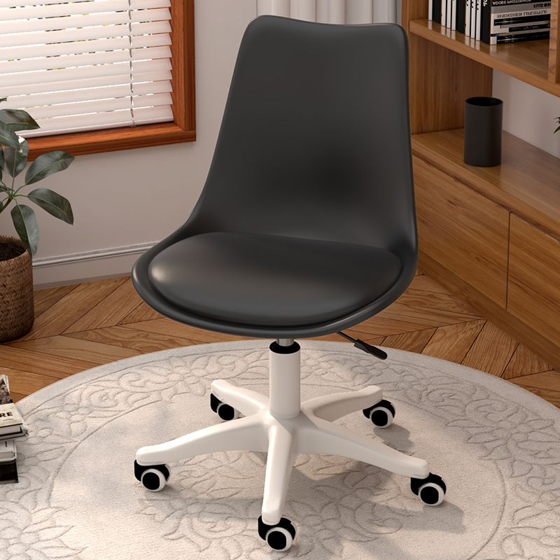 Cool black back + black pad [can be lifted and rotated] nylon feet