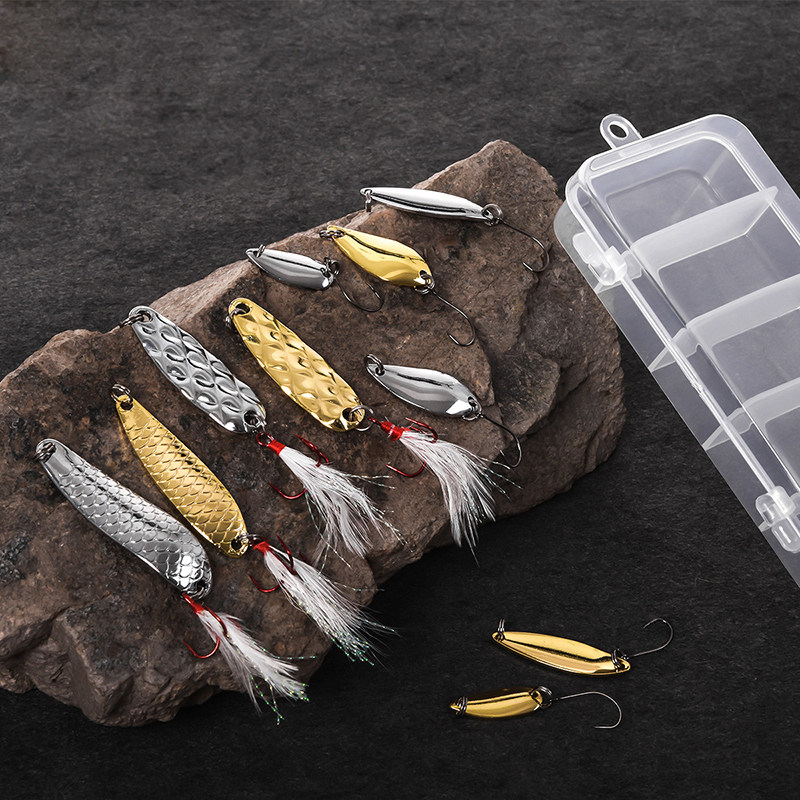 Fishing sequins Luya bait set long-distance throwing mouth special bait white stripe horse mouth mouth bass fake bait boxed fishing gear