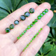 Natural diopside bare stone ring face round 2MM-7MM diopside rough stone with stone ring face