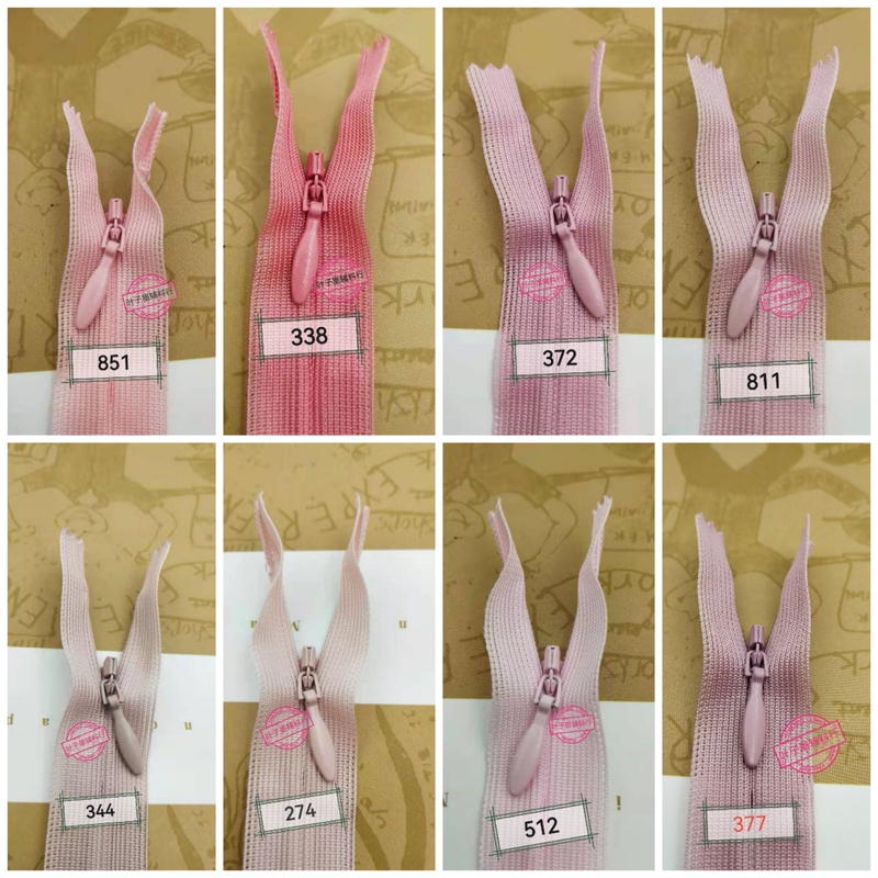 Ykk 2Cc Lace-Edged Invisible Closed Zipper 60cm Pink Series in Stock High-End Dress Pillow