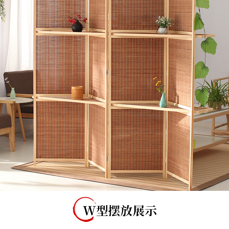 Vách ngăn gỗ màn hình gấp phòng khách di động hiện đại tối giản kinh tế căn hộ nhỏ khách sạn trang trí hàng rào tre - Màn hình / Cửa sổ vách gỗ