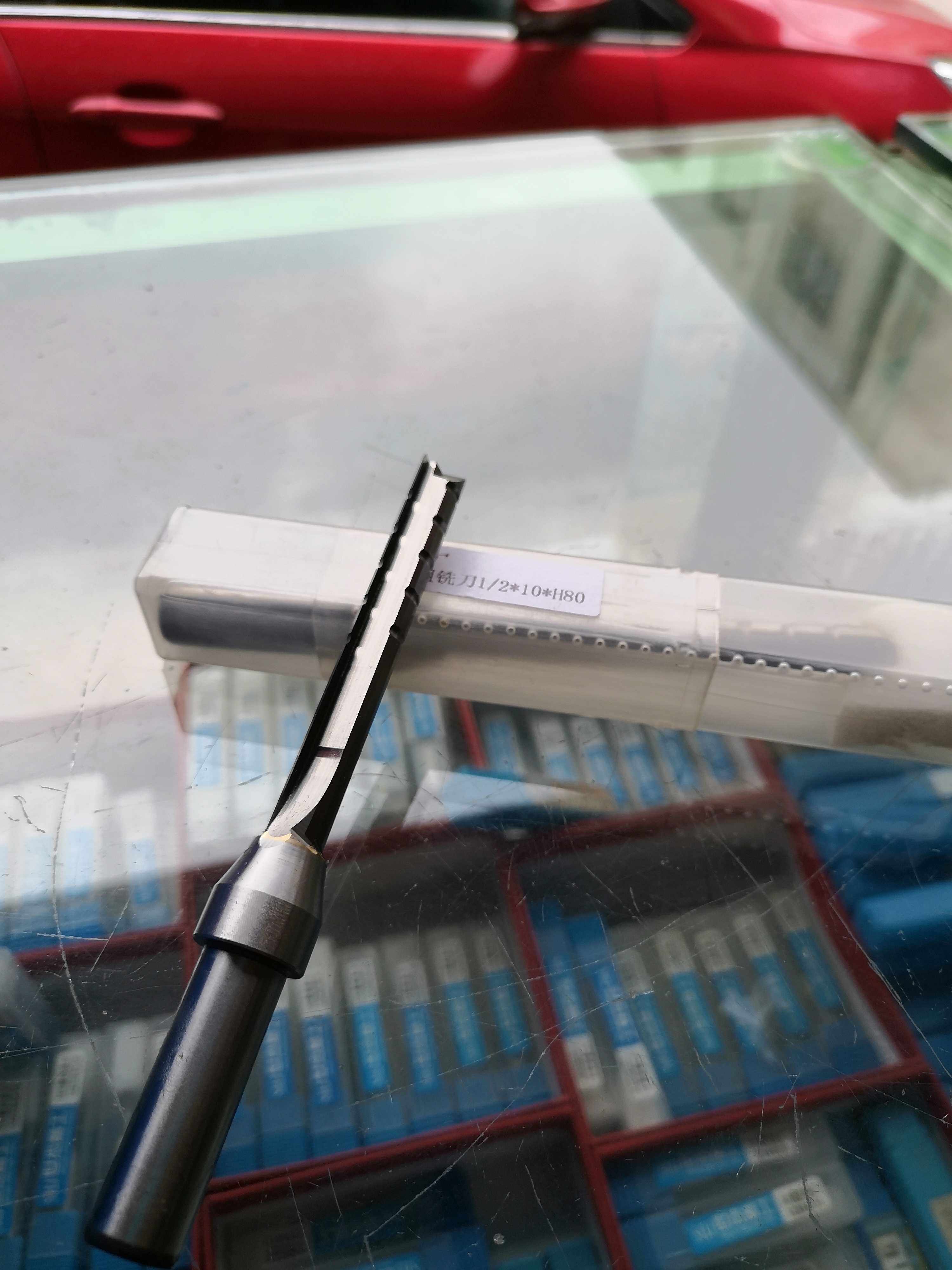 Woodworking alloy straight cutter TCT milling cutter tungsten crude milling cutter 1 2*8*60 length 1 2*10*80 long