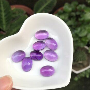 One thing one picture natural amethyst cabochon bare stone ring face