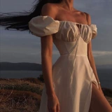 Топ без лямок, брендовое платье, юбка, квадратный вырез, французский стиль