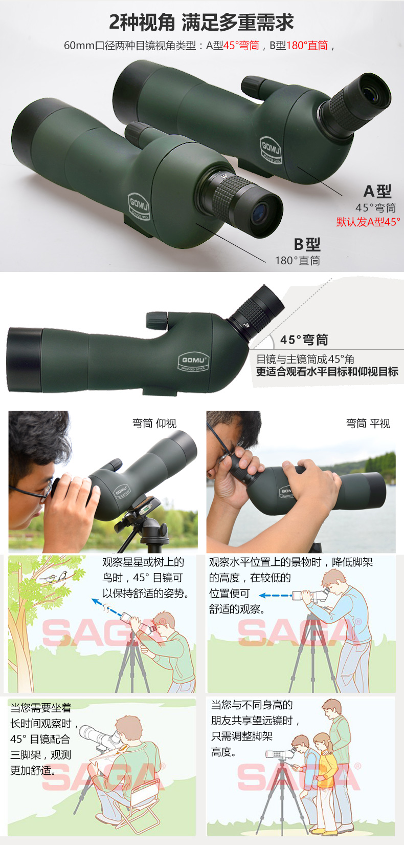 Gao Mu chim gương kính viễn vọng một mắt ngắm mục tiêu 60 lần năng lượng cao HD điện thoại di động camera tele nhìn đêm - Kính viễn vọng / Kính / Kính ngoài trời ống nhòm ban đêm