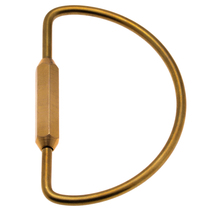Brass D-type keychain car key pendant pure copper key ring creative gold small jewelry pendant key chain