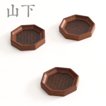 Bamboo tea cup mat Japanese Zen bamboo cup holder pot mat creative bamboo tea tray kung fu tea set tea ceremony accessories