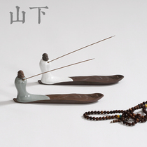 Creative ceramic incense insert seat incense plug-top ornaments platform Incense Road sandalwood holder household Buddha incense diffuser stove