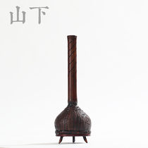 Antique handmade bamboo incense burner incense burner household incense burner bamboo incense burner incense insert seat home ornaments