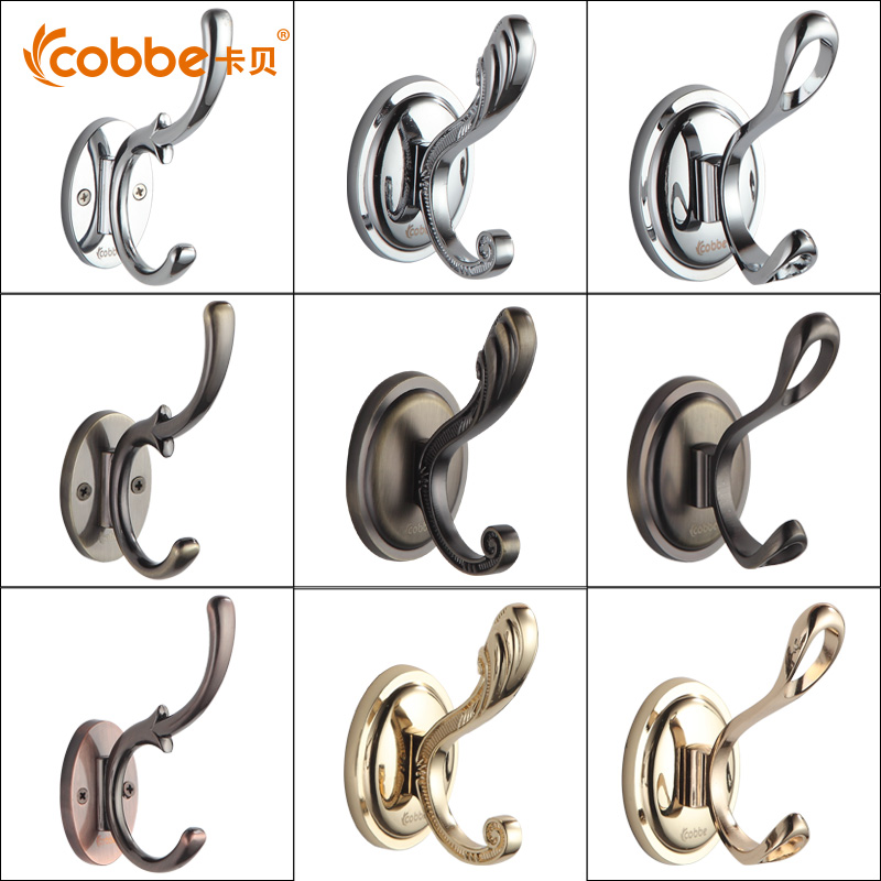 Eurostyle Hangover Hook Bathroom Clothes Towel Perforated Hook Wall Wall-mounted Wall Wardrobe Single Cloak Hook Single Hook-Taobao