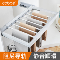 Cabbay Wardrobe Damp Pants Rack Home Flex Multifunction Pants Cramp Cabinet Interior Push-and-pull Pants Crappy Trousers Rack Accessories