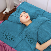 High-end beauty salon towel with custom logo skin management absorbent soft headband baby patch gray turban