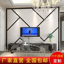  Custom hard bag living room bedroom background wall Modern simple geometric hard bag background bedside soft bag TV background wall