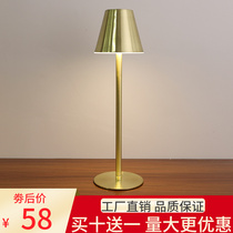 Bar Table Lamp Retro Charging Outdoor Minima Restaurant Desktop Atmosphere Lights Small Night Light Decoration Creative Clear Bar Table Light