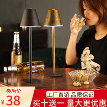 Led charging bar table lamp decoration KTV clear bar cafeteria restaurant creative personality Little night light Bar table light