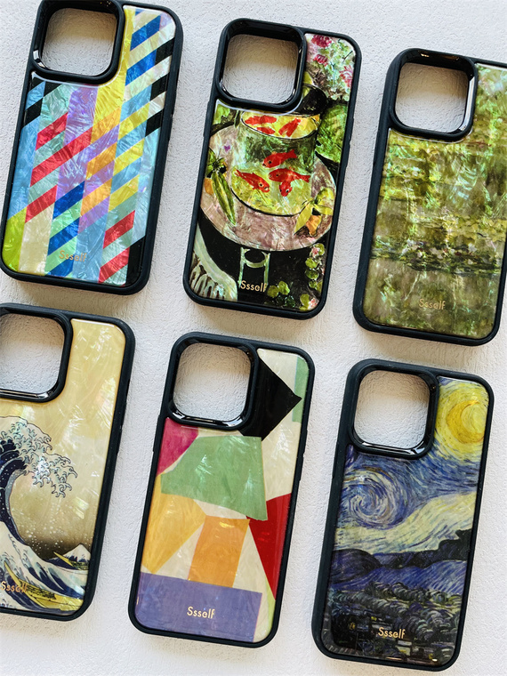 Ssself For Girls Natural Fritillary Famous Painting Epoxy High Quality Premium 15, 14, 13, 12, 11 iPhone Case