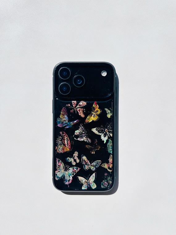 Colorful Butterfly & Fruit Pattern Silicone iPhone Case