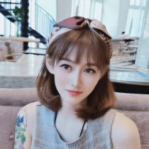 Asymmetric bow wide-sided hairband female Korean Net Red Girl hairpin simple Joker out hair accessories headband