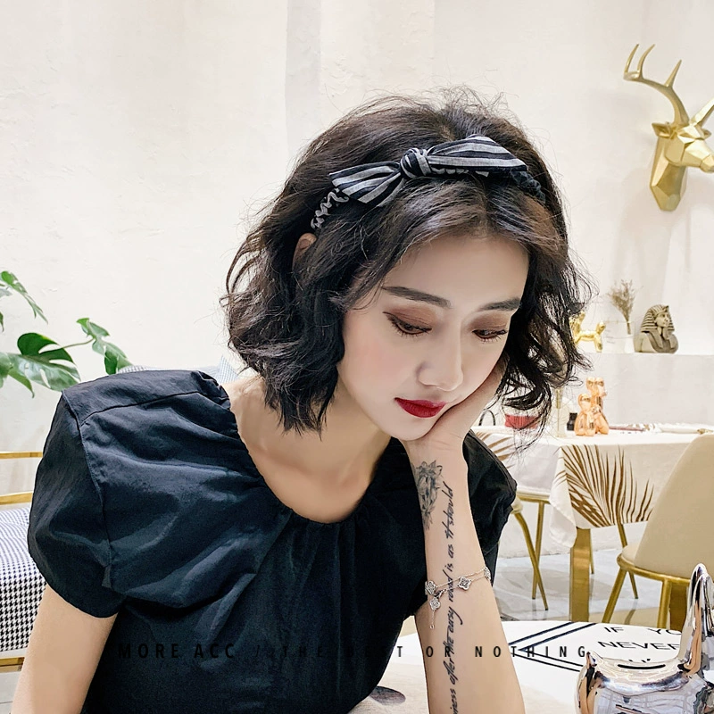 Bow headband nữ đơn giản Hàn Quốc lưới đỏ siêu cổ tích hoang dã headband tóc bó Hàn Quốc kẹp tóc kẹp tóc - Phụ kiện tóc