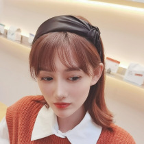 ins knot wide-side hairband hairpin female Korean simple temperament hair bundle pressure hair belt Joker out net red headband