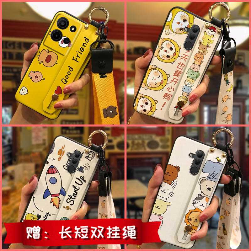 Suitable for Tcl K32/K33 Phone Case, Trendy Liquid Youthful Soft Case, Solid Color, Heat Dissipation, Luxurious Creative Ring Wristband, Quirky New Anime Style, Personalized Dustproof Stand, Cute Couple Style