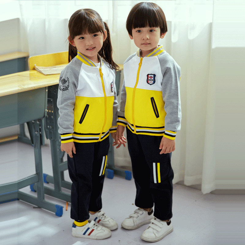 Primary school uniform set pure cotton kindergarten garden uniform spring and autumn suit new teacher children's school uniform class uniform customization