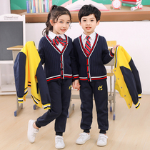 Kindergarten garden clothes spring and autumn three-piece British style school uniform set Primary school students college style childrens class clothes customization