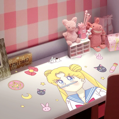 Настольные наклейки, водостойкая самоклеющаяся наклейка, Сэйлор Мун, популярно в интернете