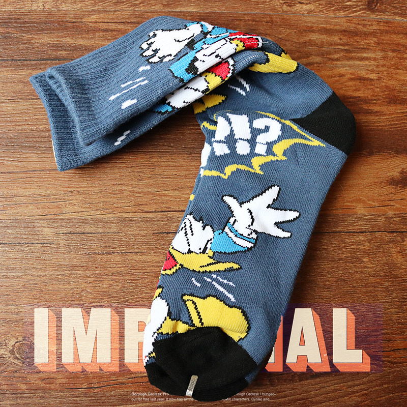 Retro American cartoon Ducks Long Barrel Socks