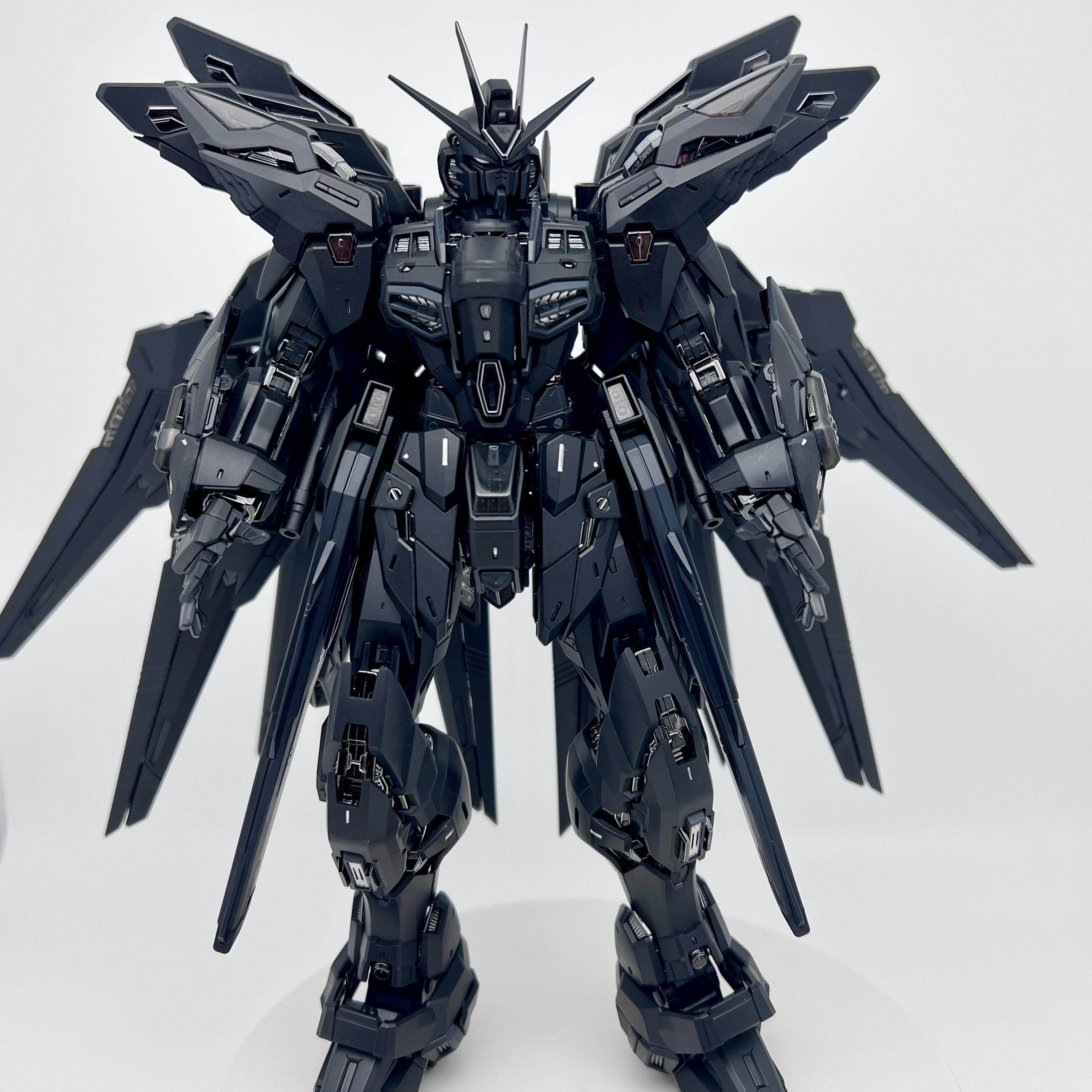 長龍MGEX黑強襲午夜自由配色高達模型1/100 修復版拼裝機甲可動手| 露天