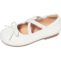 Snoffy Girls Leather Shoes Childrens Princess Shoes Performance Ballet Shoes Golden Princess Doudou Shoes