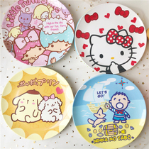 8 inch dish fruit dish melamine children cartoon personalized tableware round Japanese commercial home baby bear cute