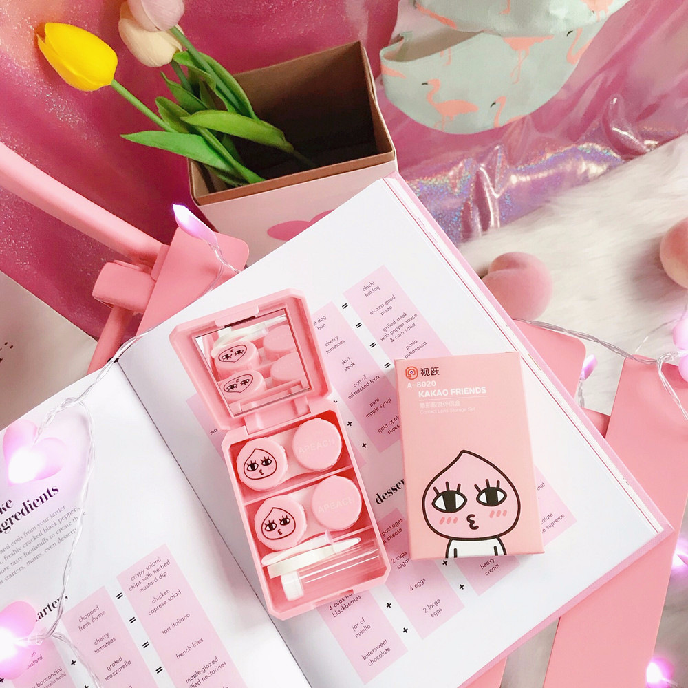 Hộp làm đẹp Ins vô hình hộp kính để đeo đàn ông du lịch cá tính đơn giản và dễ thương - Kính râm kính bảo vệ mắt